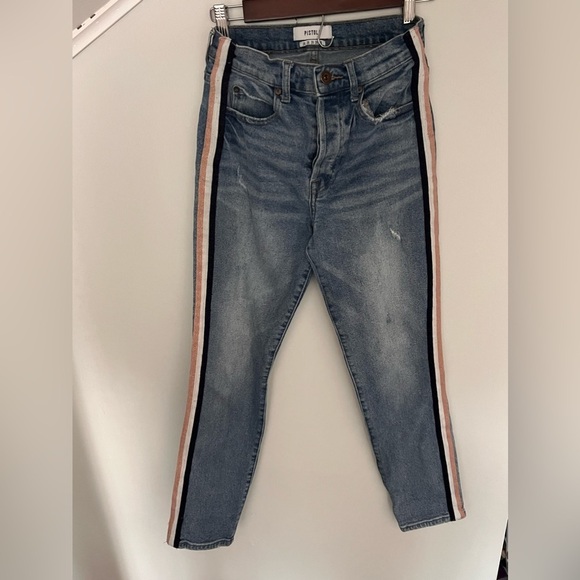 PISTOLA 26 women’s medium wash Nico High Rise Mom Jean Half Court - Picture 2 of 15